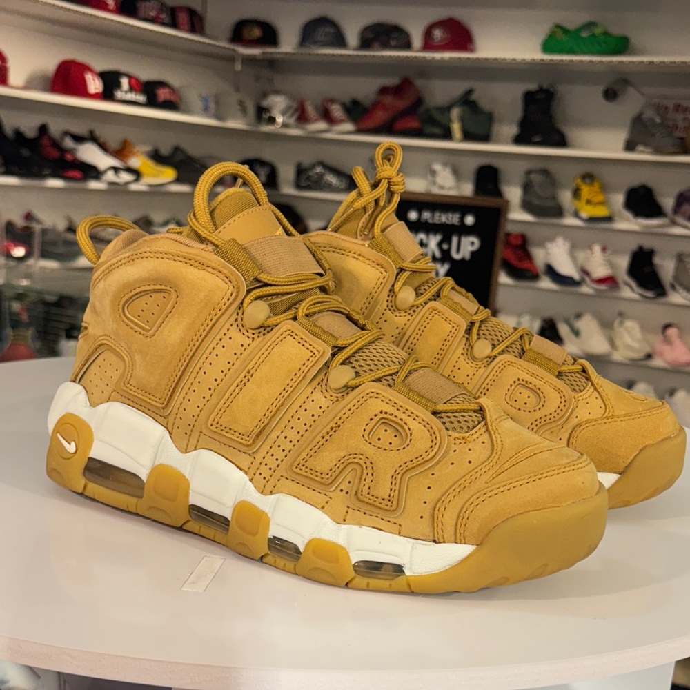 Nike Kids Air More Uptempo Gold Sneakers